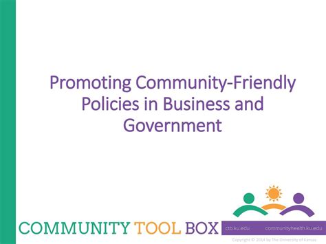 Chapter 25. Changing Policies Section 6. Promoting Community-Friendly ...