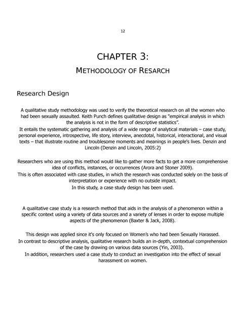 Chapter 3 Research Methodology Example Qualitative