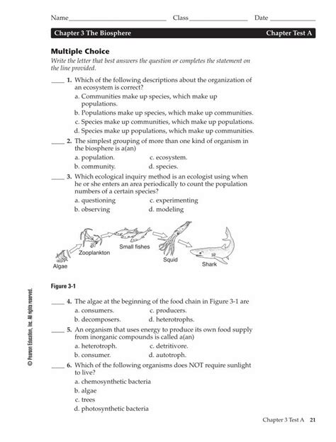 Chapter 3 Test Ecology Test A