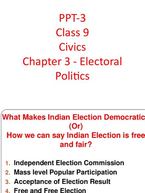 Chapter 3 The Electoral Framework and Election Administration