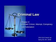 Chapter 4: Inchoate Crimes - CRJU: Criminal Law Online