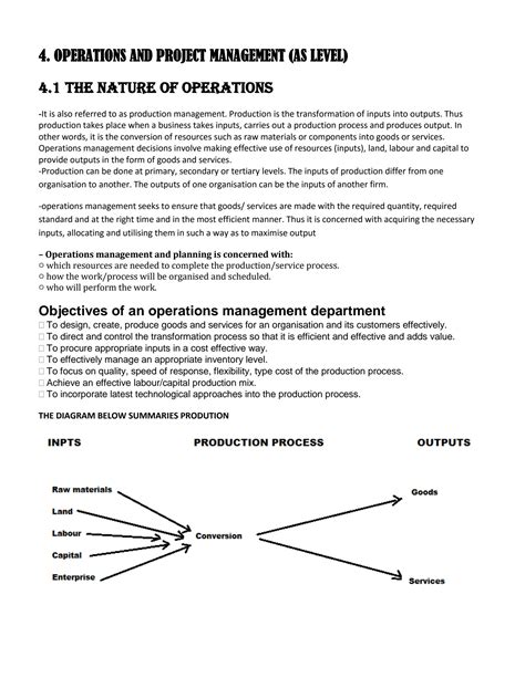 Chapter 4 Operations Management