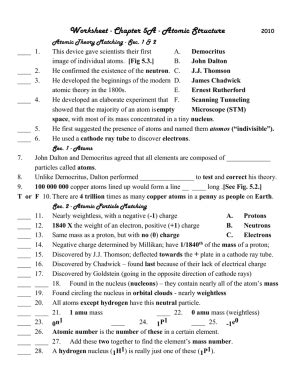 Chapter 5 Atomic Structure And The Periodic Table Answer Key www