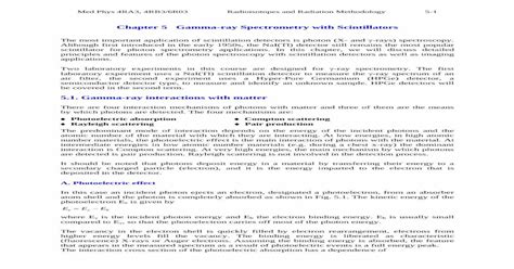 Chapter 5 Gamma-ray Spectrometry with Scintillators