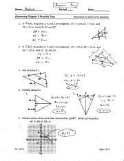 Chapter 5 Geometry Test Review