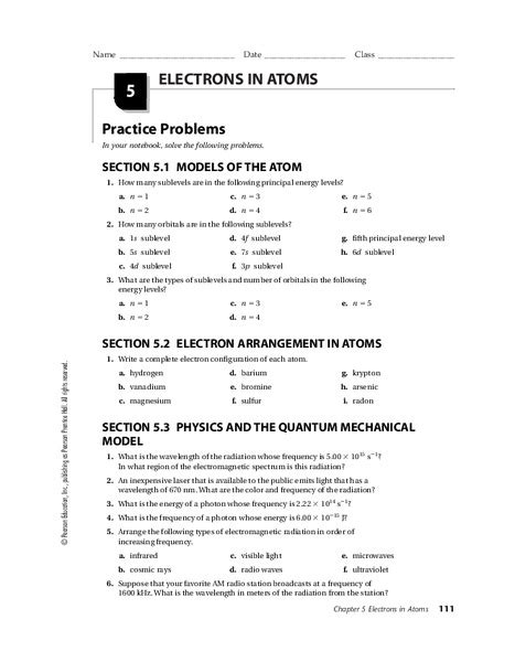Chapter 5 electrons in atoms test answer key. - The toybag guide to canes and caning.