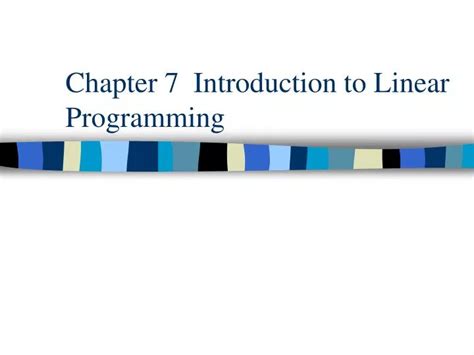 Chapter 7 Intro to Linear Programming - Studocu