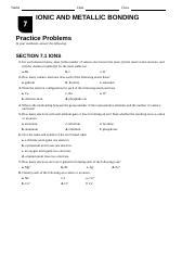 Chapter 7 ionic and metallic bonding guided practice problem. - Ford focus manual transmission problems 2012.