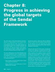 Chapter 8: Progress in achieving the global targets of the Sendai Framework