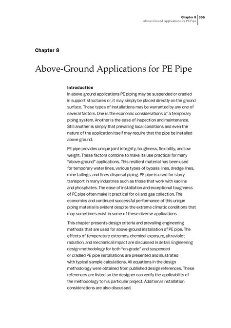 Chapter 8 - Above-Ground Applications for PE Pipe - Plastic …