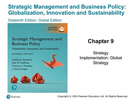 Chapter 9: Strategic Management . 