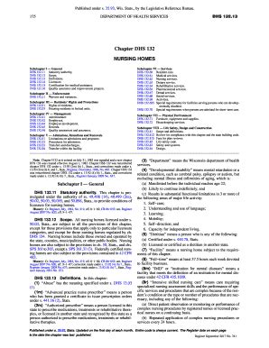 Chapter DHS 132 - Nursing Homes State Regulations