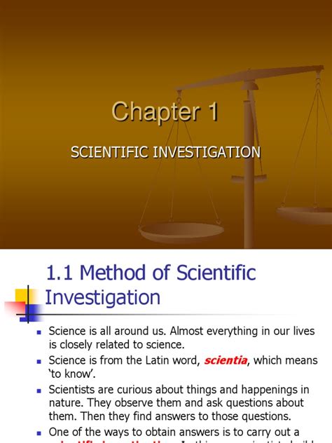 Chapter Science Investigation Name Researching …