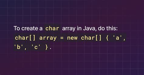 Char array contains java. Sep 3, 2013 · The question is confusing, the title asks how ...
