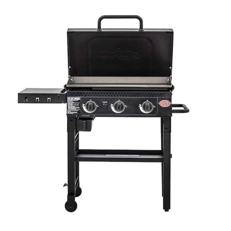 Char-Griller 8075 4-Burner Gas Griddle Cover, Black. Visit the Char-Griller Store. 4.8 572 ratings. Amazon's Choice in Grill Covers by Char-Griller. 100+ bought in past month. -9% $3900. List Price: $42.99. FREE Returns. Available at a lower price from other sellers that may not offer free Prime shipping..