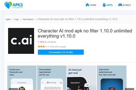 Character AI Mod APK Free Download No Filter Unlocked