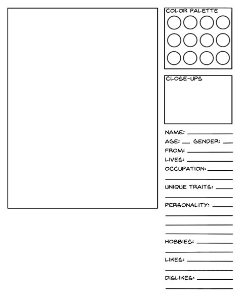 Character Data Sheet Template Ordinary Character by carenrose on