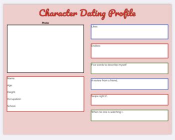 Character Dating Profile Template
