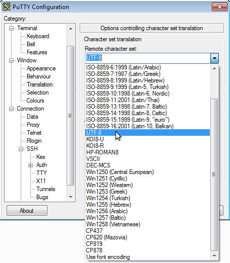 Character Encoding On Remote Connections Strange Accents Kth Intranet