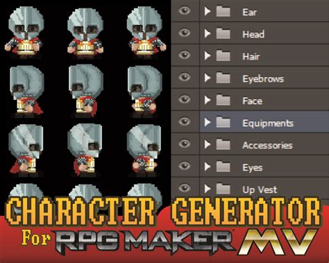 Character Generator for RPG Maker MV and MZ by Clockwork Raven