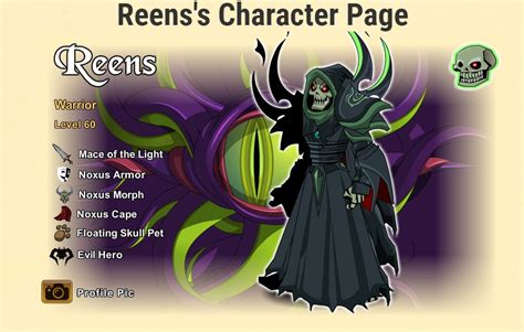 Character Page r/AQW