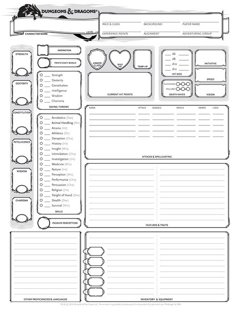 Character Sheet 13 Dnd Character Sheet Character Sheet Character Sheet