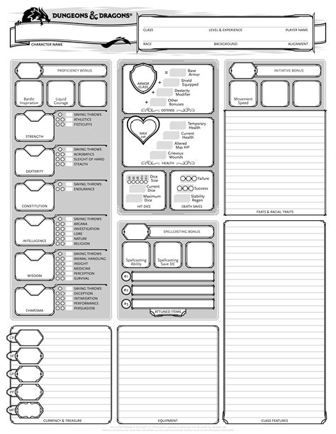 Character Sheets D&D Newbie Sessions