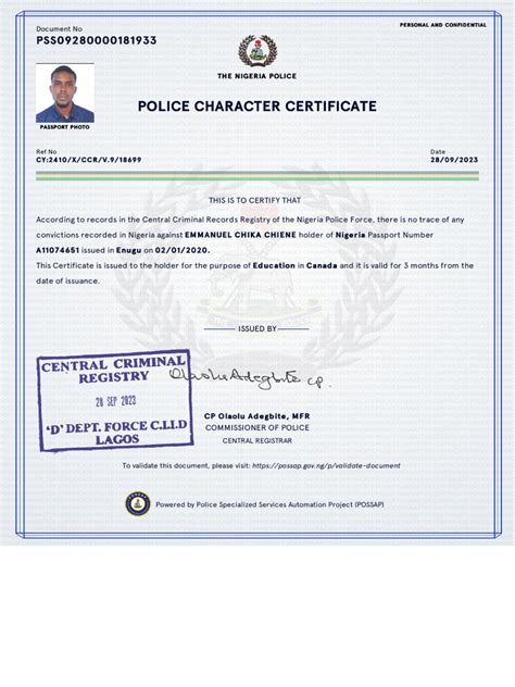 Character certificate online check.  Character Certificate General Police ...