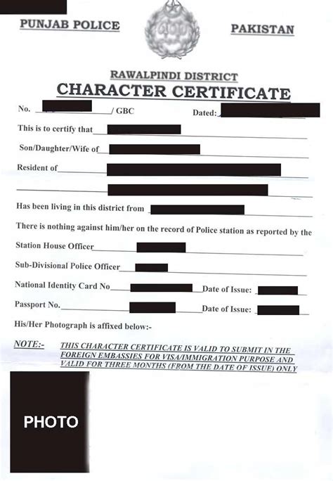 Character certificate pakistan for spain validity.  This facility is available at the ...
