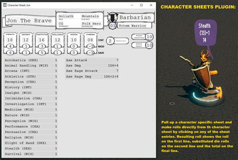 CharacterSheetsPlugin Thunderstore - The TaleSpire …