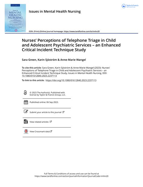 Characteristics of a Pediatric Emergency Psychiatric Telephone Triage …