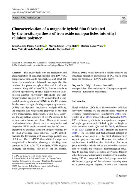 Characterization of ethyl cellulose polymer - PubMed