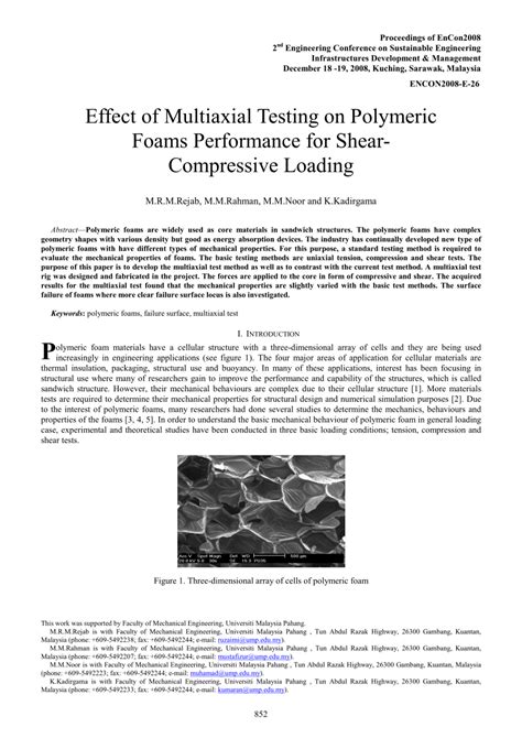 Characterization of polymeric foams under multi-axial static …