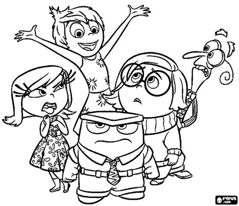 Characters from Inside Out Coloring Pages Free Printable Coloring Pages