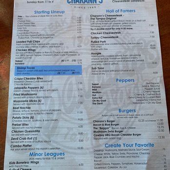 Charanns Tavern Delivery Menu 6748 Memorial Highway …