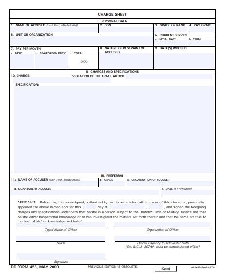 Charge Sheet Form Free Sheet Templates