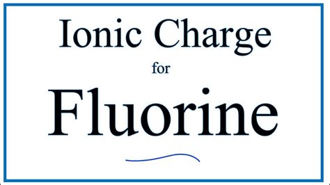 Charge of fluoride ion? - Answers