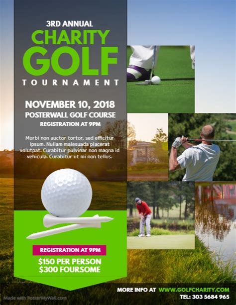 Charity Golf Tournament Flyer Template Free