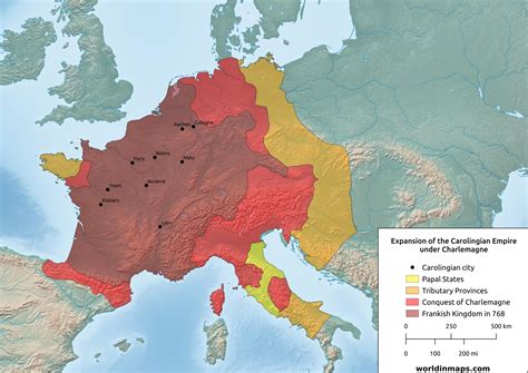 Charlemagne empire map