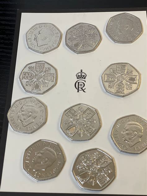 The coins follow centuries of tradition with the monarch now facing left - the opposite way to his predecessor, the late Queen. Millions of 50p coins bearing the image of King Charles III will .... 