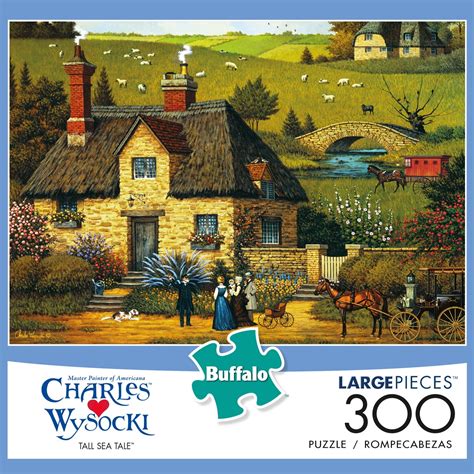 Charles wysocki 300 piece puzzles. Jun 23, 2020 · “Sunny Side Up” is a 300-piece jigsaw puzzle based on work of famed folk artist Charles Wysocki. This energetic artwork features a look at the workings of Iggy’s Egg Farm! Birds of all shapes and sizes are lined up to get into the chicken coop were the egg laying takes place. 