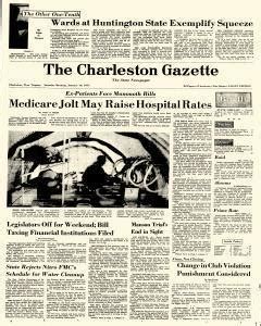 Sep 30, 2021 · Charleston Daily Gazette May 11, 1897-January 27, 1907 Note: Prior to May 11, 1897, titled The Daily Gazette. Name changed to The Charleston Gazette after January 27, 1907, issue. Charleston Daily Gazette January 27, 1898 Daily Mail Tribune reel March 18, 1897-April 28, 1898. Charleston Daily Gazette (Misc. Reels M-6) February 10, 1901. . 