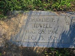 Charlie Peyton Tidwell (1916 - 1921) - Genealogy