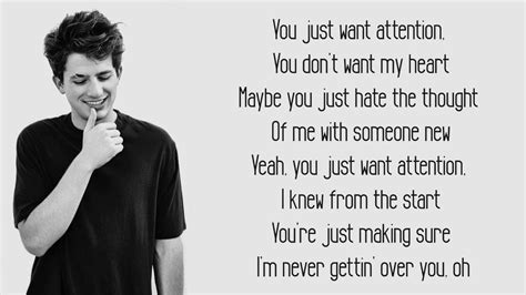 Charlie puth attention lyrics. Things To Know About Charlie puth attention lyrics. 