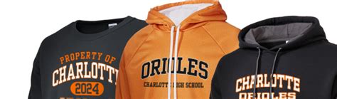 Charlotte High School Orioles Apparel Store Prep Sportswear