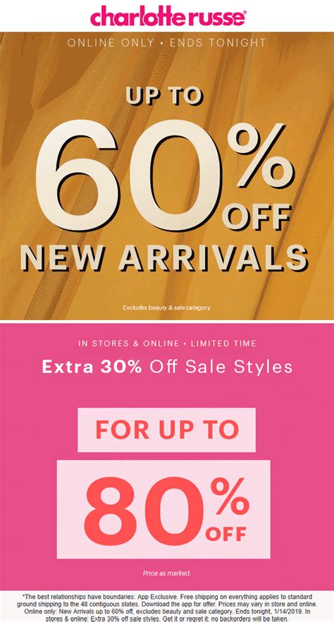 Charlotte Russe 30% Off Coupon - March 2024