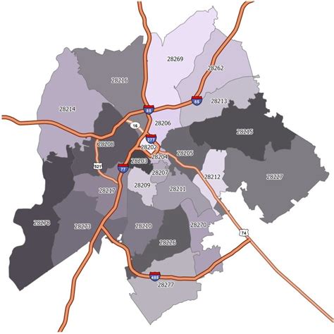 Charlotte Zip Code Map GIS Geography