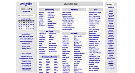 Charlotte craigslist org. craigslist provides local classifieds and forums for jobs, housing, for sale, services, local community, and events 