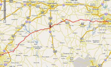 The major city closest to the halfway point between Raleigh, NC and Charlotte, NC is Greensboro, NC, situated 77 miles from Raleigh, NC and 90 miles from ....