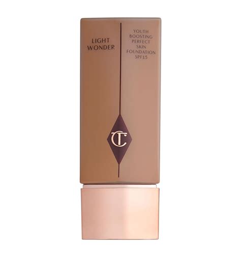 Charlotte tilbury light wonder foundation. The Light Wonder Foundation creates a glowing, flawless-looking complexion, the perfect base for your makeup. It’s ideal for dry, normal and combination skin types that want sheer, flawless-looking coverage and a dewy finish. It features ingredients to smooth, hydrate and minimize the appearance of pores. 